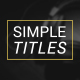 Simple Titles - VideoHive Item for Sale