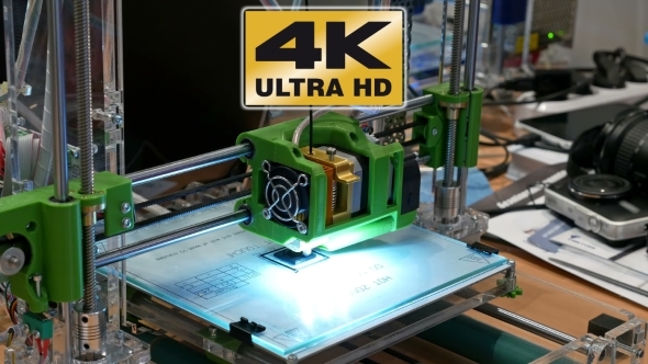 Three Dimensional Plastic 3d Printer In Laboratory alt