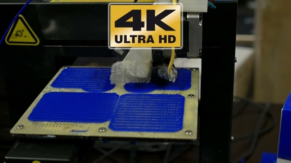 Three Dimensional Plastic 3d Printer In Laboratory