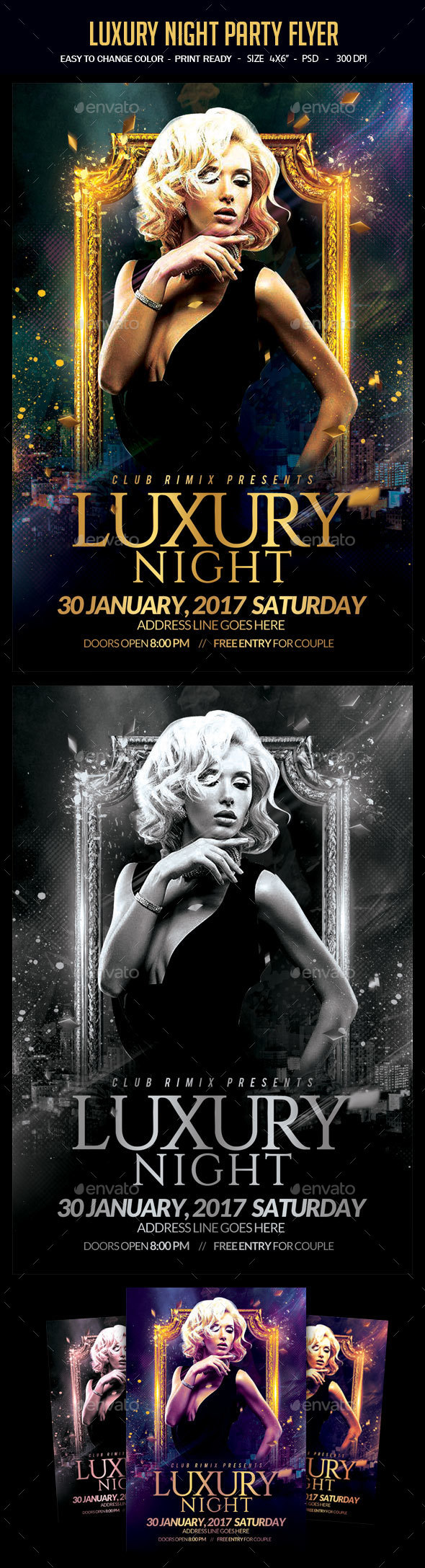 Luxury Night Party Flyer - Clubs & Parties Events