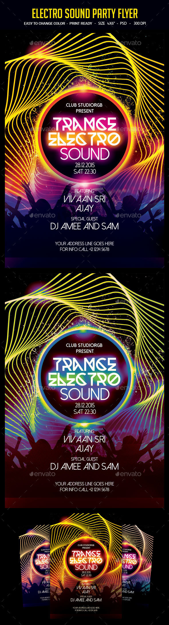 Electro Sound Party Flyer - Clubs & Parties Events