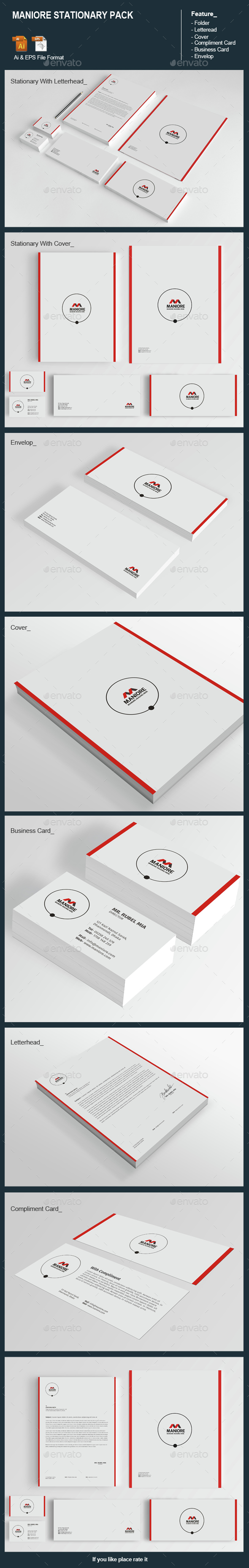 Maniore Stationary Pack - Stationery Print Templates
