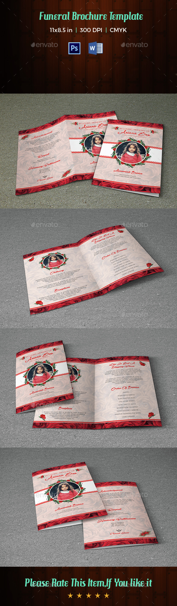 Child Funeral Program Template-V046 - Informational Brochures