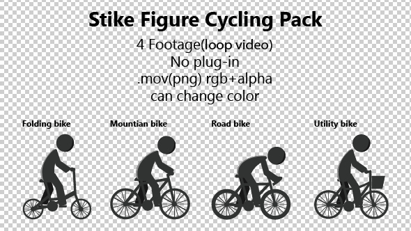 Stick Figure Cycling Pack