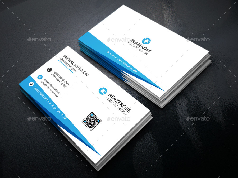 Corporate Business Card Template by Customfact | GraphicRiver