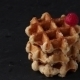 Belgian Waffles With Raspberries And Sugar Powder Over Rusty Surface - VideoHive Item for Sale