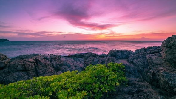 . Rocks On Beautiful Paradise Beach On The Coast Of Sea Bay Of Andaman Sea At The Phuket, Thailand alt