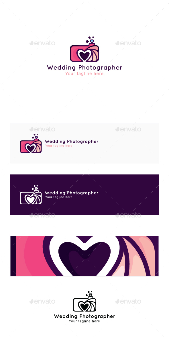 Wedding Photographer - Creative Abstract Stock Logo Template for Photo Studio - Abstract Logo Templates