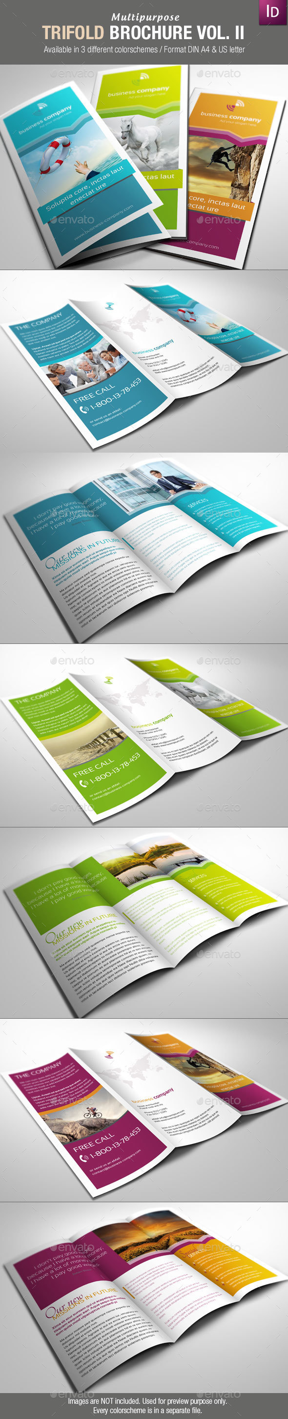 Multipurpose Trifold Brochures Vol. II - Corporate Brochures
