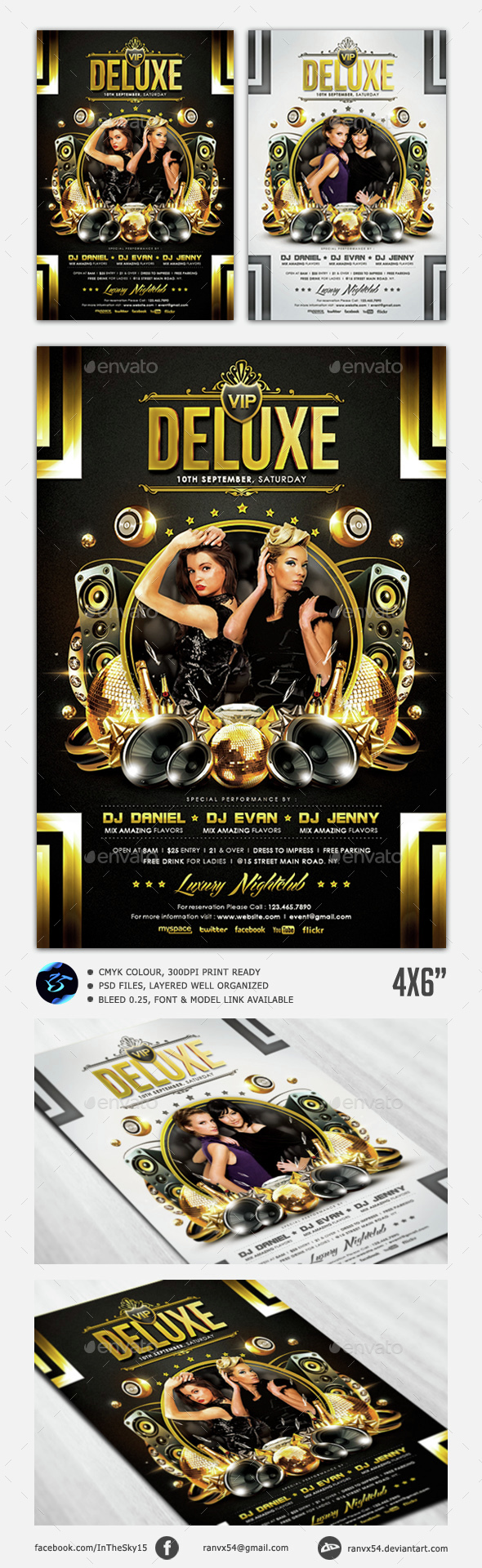 VIP Deluxe Flyer Template - Clubs & Parties Events