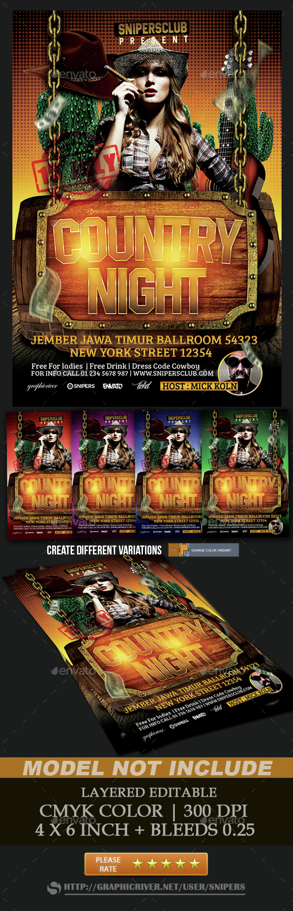 Country Night - Events Flyers