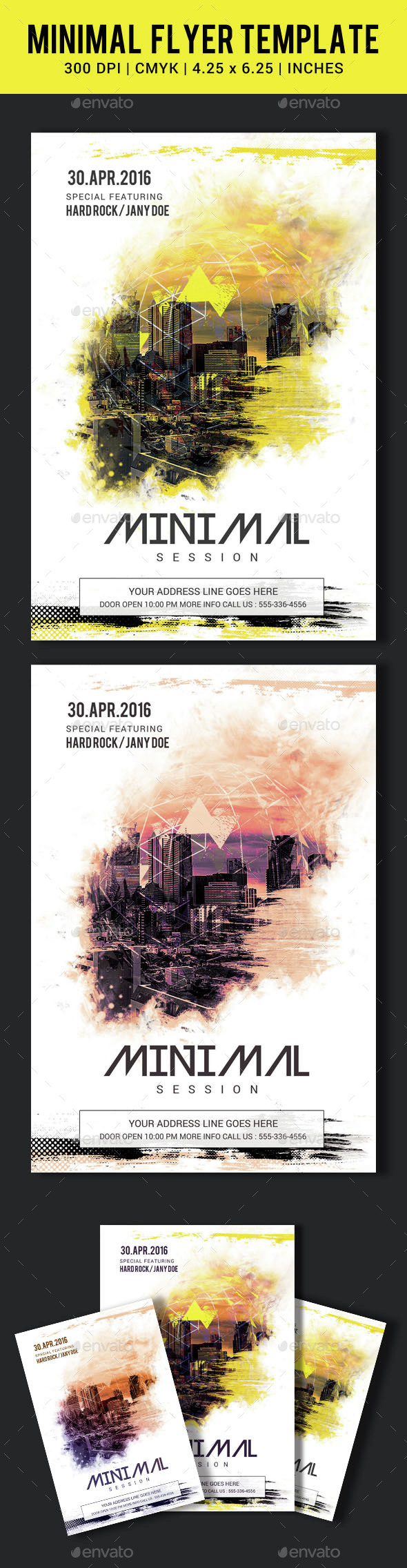 Minimal party flyer template - Clubs & Parties Events