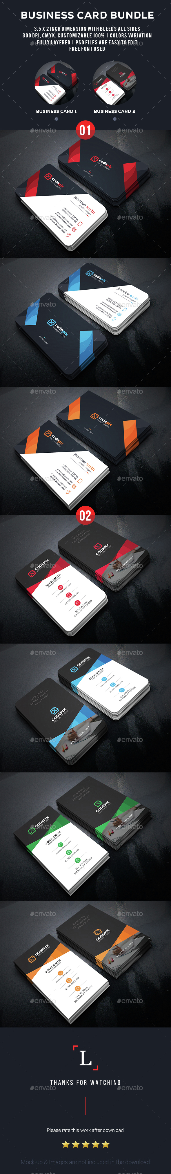 Creative Business Card Bundle - Business Cards Print Templates