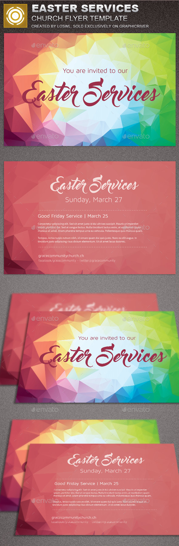 Easter Church Flyer Template - Church Flyers