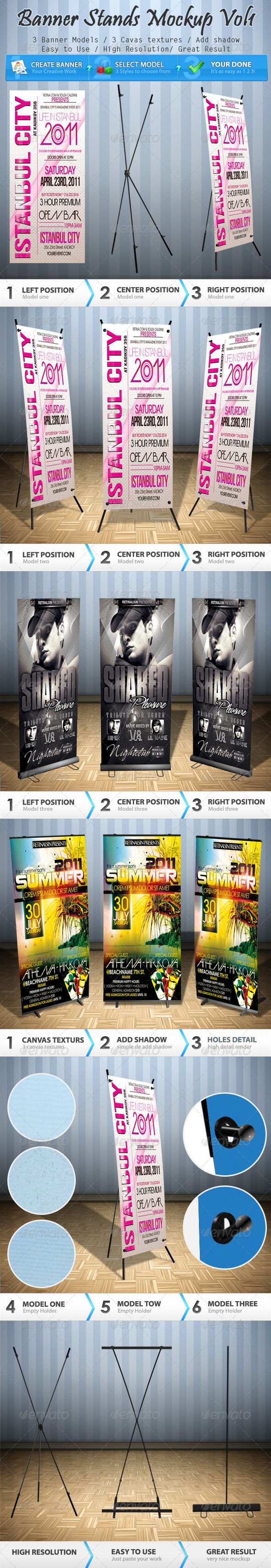 Banner Stands Mock-up Volume 1 - Signage Print