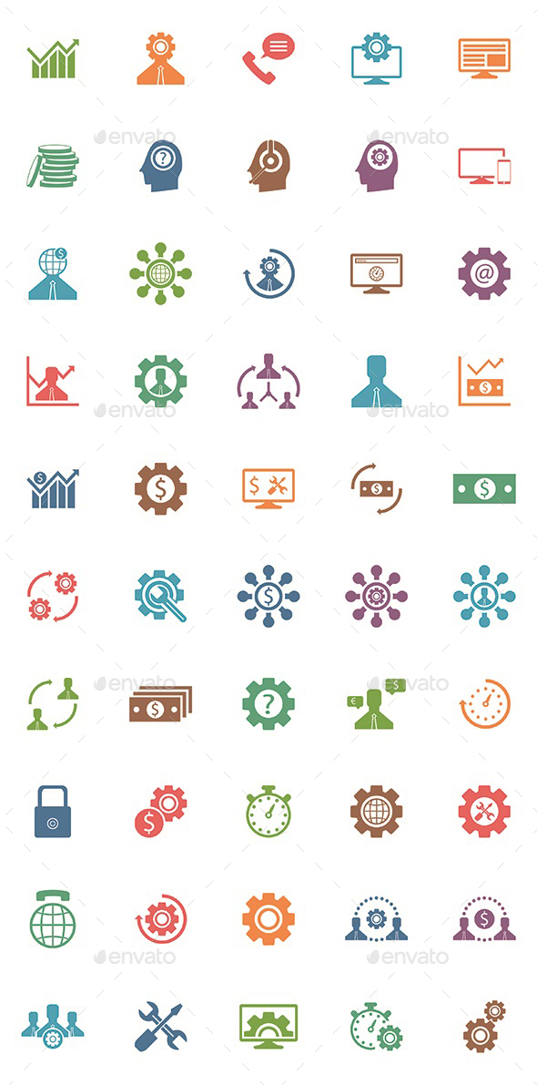 50 Seo Popular Icons - Business Icons