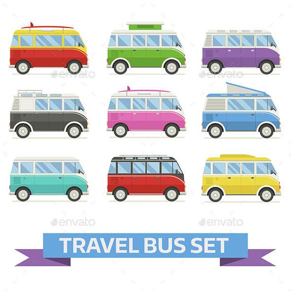 Travel Van Bus Collection - Travel Conceptual