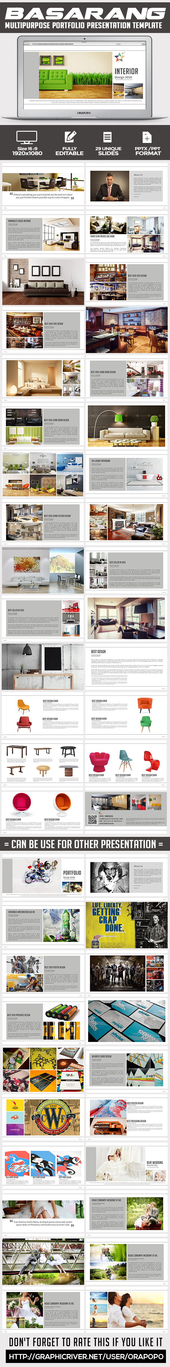 Basarang ~ Multipurpose Portfolio Presentation Template - Creative PowerPoint Templates