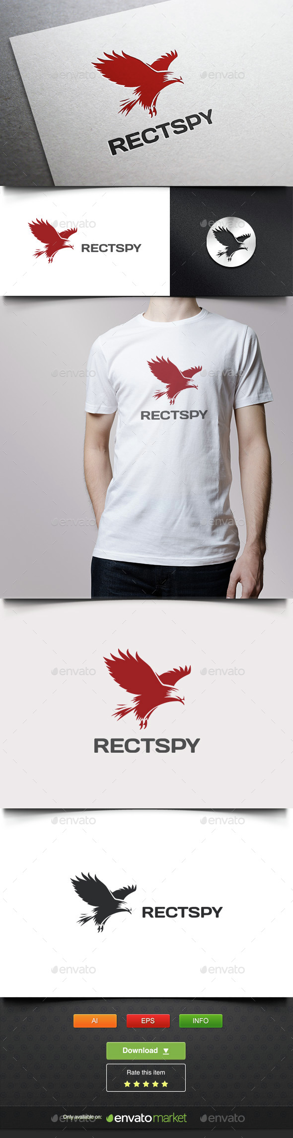 Black Eagle - Animals Logo Templates