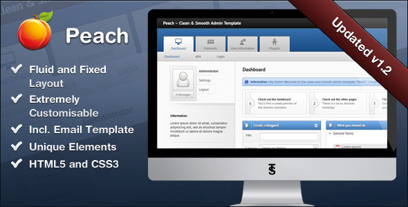 Excellent Peach – Clean & Smooth Admin Template