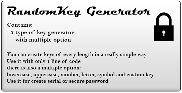 RandomKey Generator - CodeCanyon 15310987