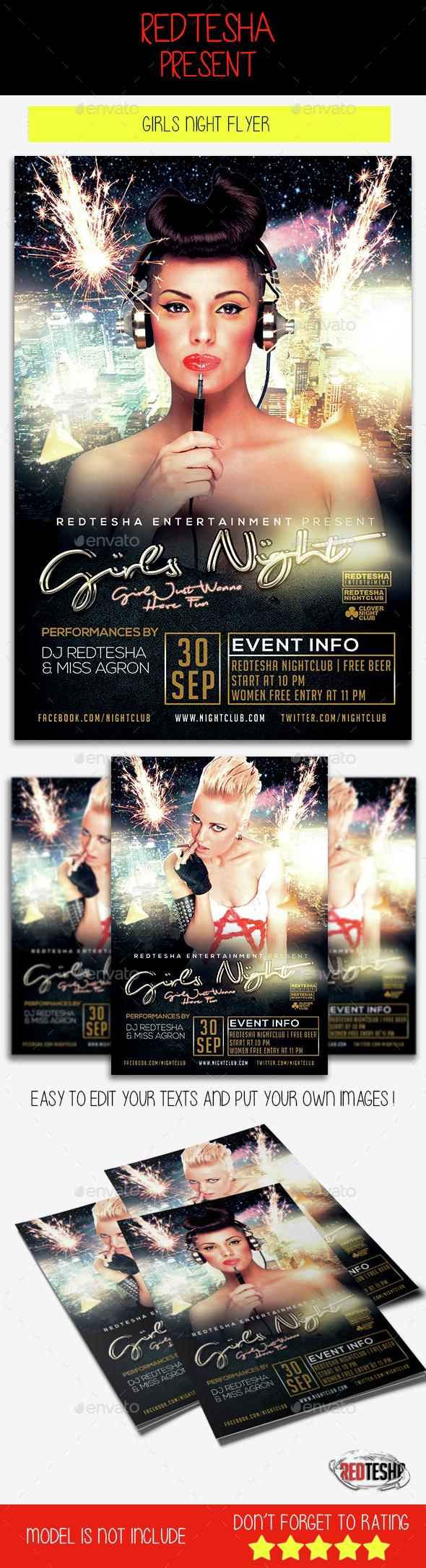 Girls Night Flyer - Clubs & Parties Events