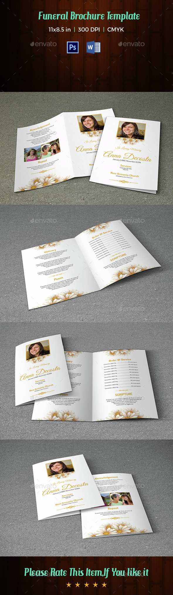 Funeral Program Template-V47 - Informational Brochures