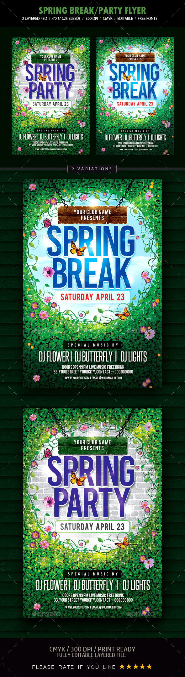 Spring Break Flyer - Events Flyers
