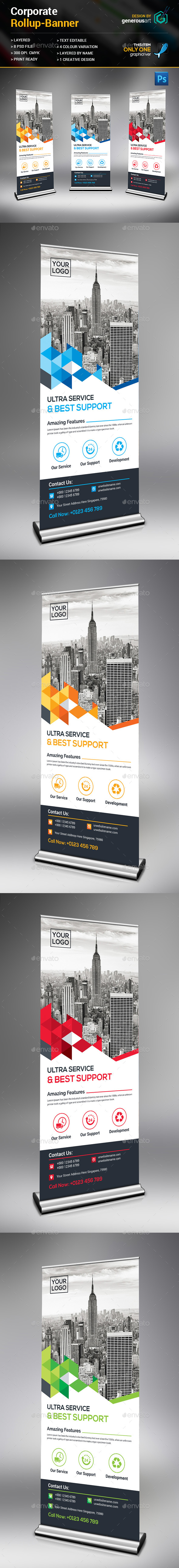 Corporate Rollup Banner - Signage Print Templates