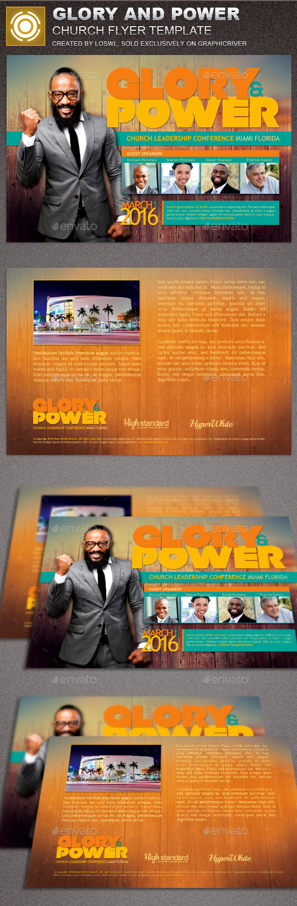 Glory and Power Church Flyer Template - Church Flyers
