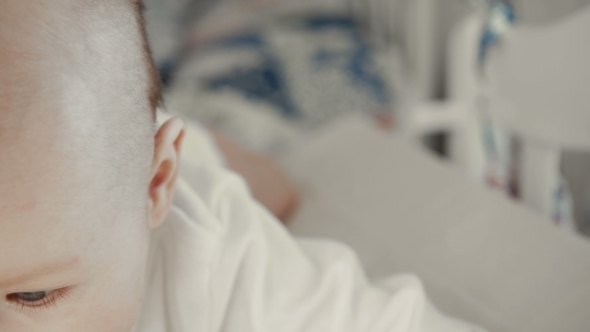 Baby Girl With Blue Eyes  Face. alt