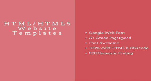 2016's Best HTML Website Template and HTML5 Templates