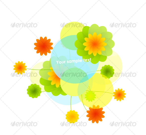 Clean floral background - Characters Vectors