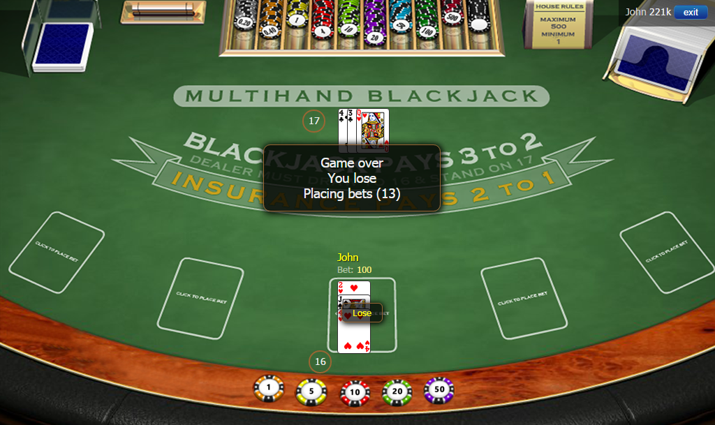 Multiplayer BlackJack - Online Casino Game by FinancialTechnology