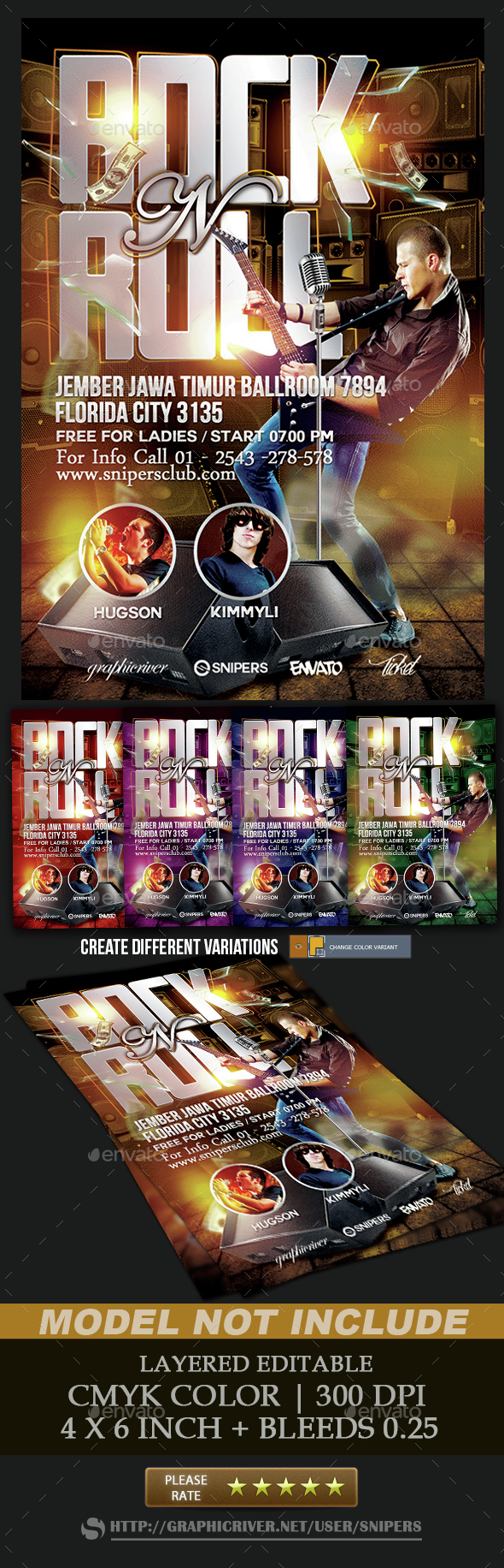 Rock n Roll - Events Flyers