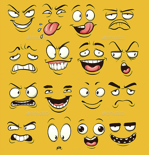 Cartoon Faces by memoangeles | GraphicRiver