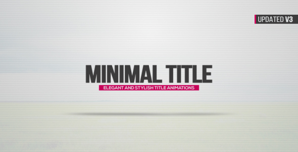 Minimal Title Animations