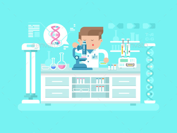 Genetics Doctor Man - People Characters
