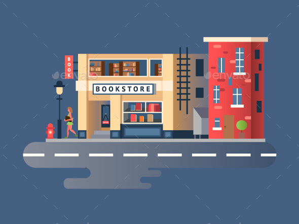Book Shop Building - Buildings Objects