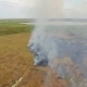 Rural Field Burning Near Lake - VideoHive Item for Sale