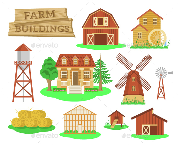 Farm Buildings and Elements - Buildings Objects
