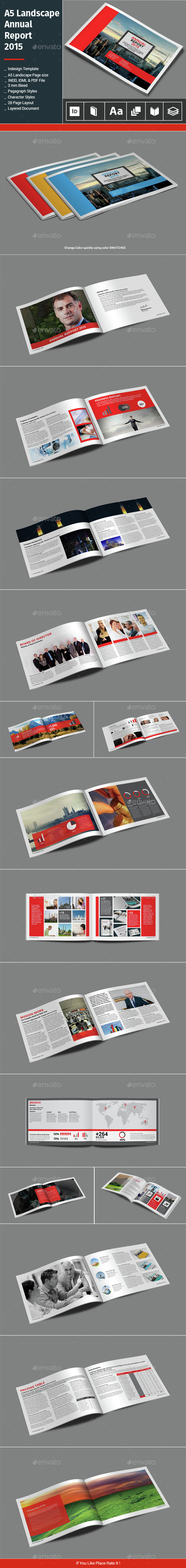 A5 Landscape Annual Report 2015 - Informational Brochures