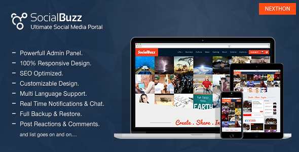 SocialBuzz - Ultimate Social Media Portal - CodeCanyon Item for Sale