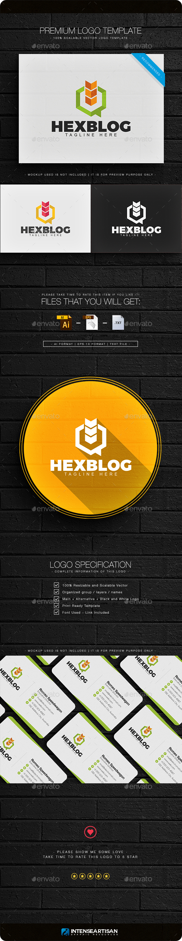 Hex Blog Logo - Objects Logo Templates