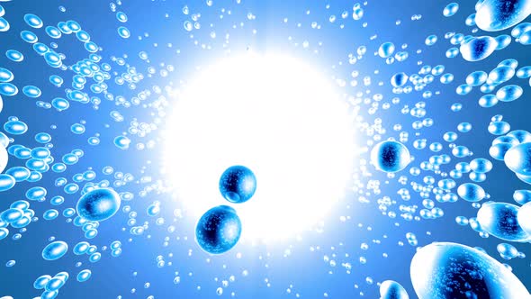 Exploding Spheres background effect animation	