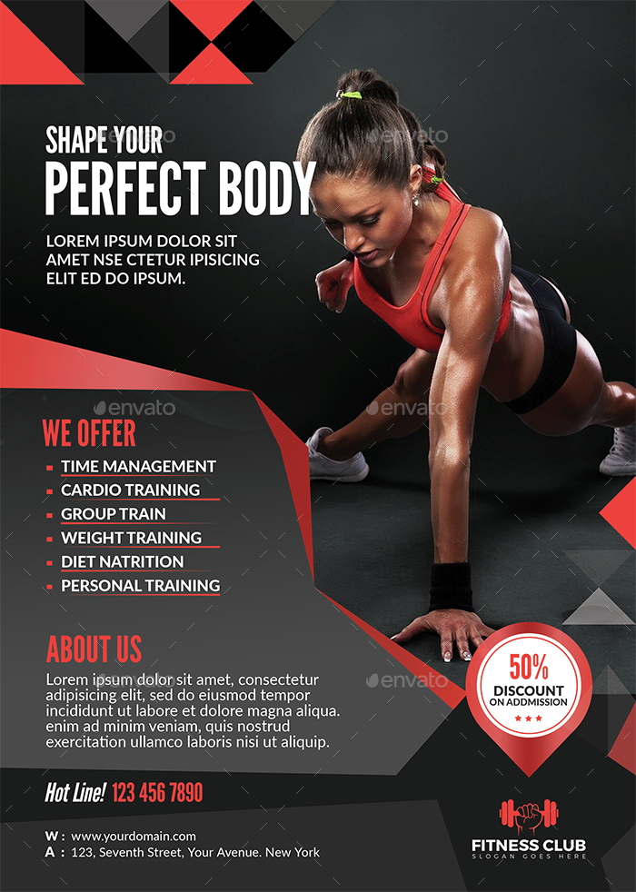 Fitness Flyer, Print Templates | GraphicRiver