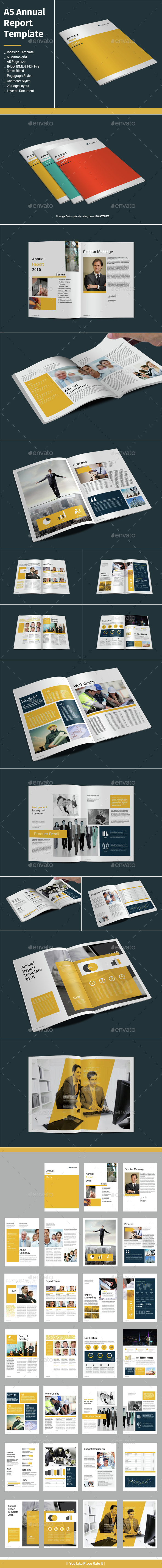 A5 Annual Report Template - Informational Brochures