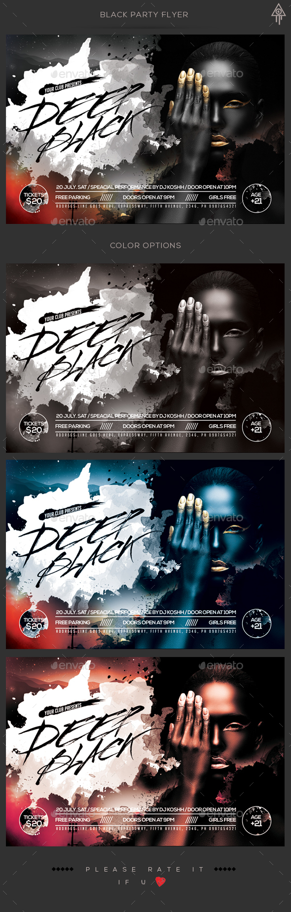 Black Party Flyer - Clubs & Parties Events