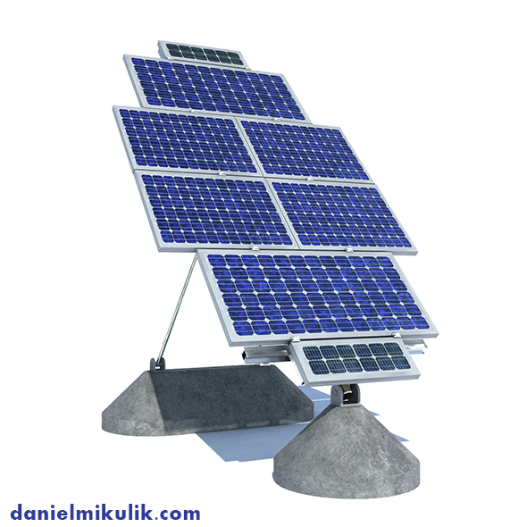 Solar Panel Farm - 3Docean 15435836