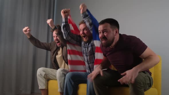 Three Friends Support American Football alt